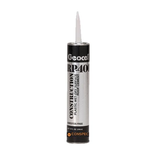 Geocel RP-400 Construction Plastic Wet-Dry Surface Roof Cement - 10 Fl. Oz. Cartridge Black