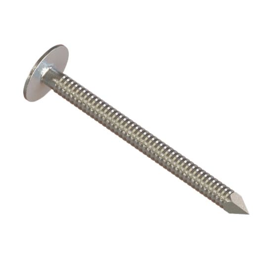 Clendenin Bros 1-1/2" (4d) Stainless Steel Ring Shank Roofing/Slating Nails - 1 Lb.