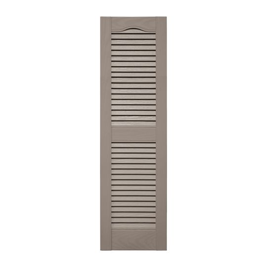 Mid-America Siding Components 14-1/2" x 60" Standard Cathedral Top Open Louver Shutter Bordeaux