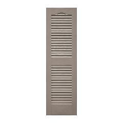 Mid-America Siding Components Standard Cathedral Top Open Louver Shutter