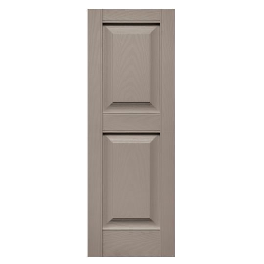 Mid-America Siding Components 14-3/4" x 67" Standard Williamsburg Cottage Style Raised Panel Shutter Black