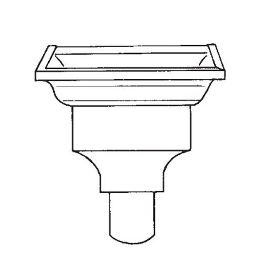 Berger Building Products #14 Galvanized Steel Conductor Head with 3" Oval Outlet