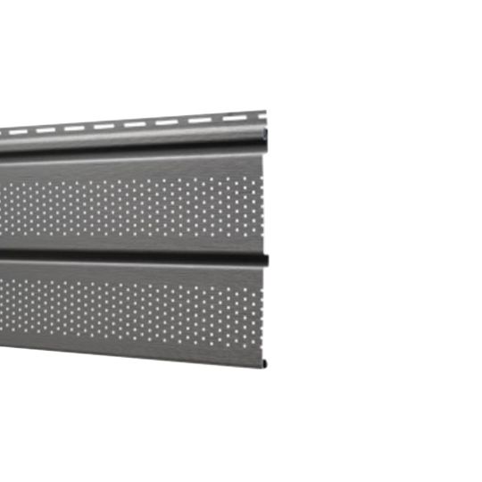 Mitten Building Products Double 5" Perforated Full Vent Vinyl Soffit - Brushed Finish Flagstone