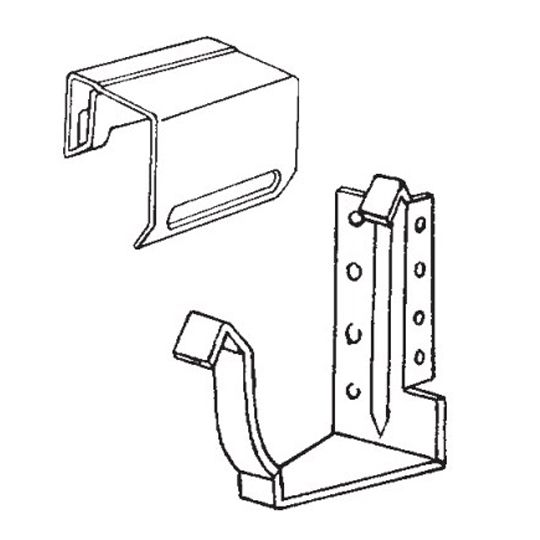 Berger Building Products 5" 41K Painted Aluminum Rafter Hanger with Snap Strap High Gloss White