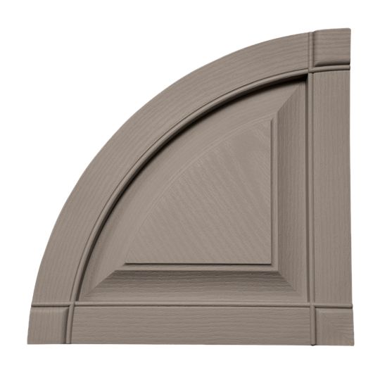 Mid-America Siding Components 14-3/4" Raised Panel Quarter Round Arch Top for Standard Raised Panel Shutters Musket Brown