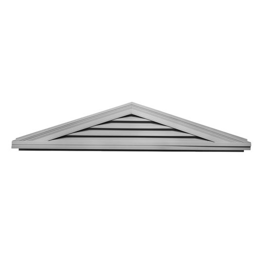 Mid-America Siding Components 14-1/2" x 74" Triangle Gable Vent with 4/12 Pitch White (001)