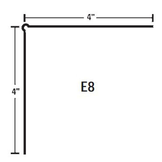 Berger Building Products .019" E8 Painted Aluminum Roofers Angle White