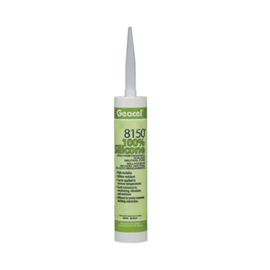 Geocel 8150 High Performance 100% Silicon Neutral Cure Sealant - 10 Fl. Oz. Cartridge White