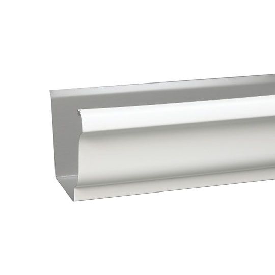 Berger Building Products .027" x 5" x 33' K-Style Painted Aluminum Gutter Hemback High Gloss White