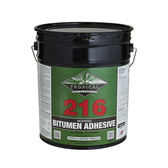 Tropical Roofing Products 216 Modified Bitumen Adhesive - Brush Grade - 5 Gallon Pail