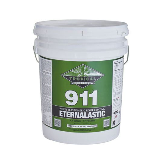 Tropical Roofing Products 911 ETERNALASTIC Elastomeric Roof Coating - 5 Gallon Pail Grey