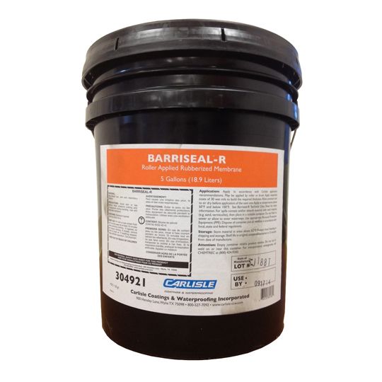 Carlisle Coatings & Waterproofing Barricoat-R Roller Grade - 5 Gallon Pail Dark Brown/Black