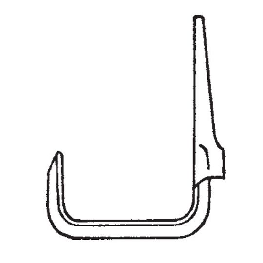 Berger Building Products 2" x 3" Square Galvanized Steel Sickle Hook for Wood