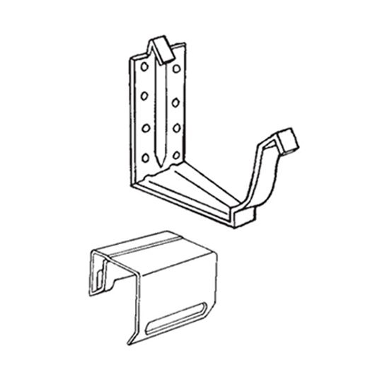 Berger Building Products 6" 40K Painted Galvanized Steel Fascia Hanger with Snap Strap White