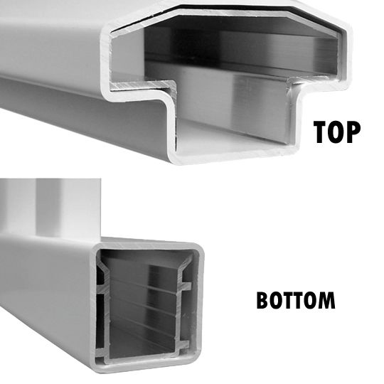 Poly Rail 10' Raven Sleeved Rail Top & Bottom Gloss White