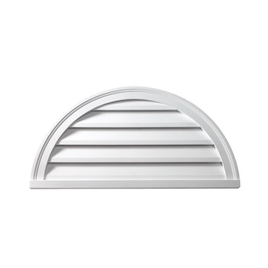 Fypon Molded Millwork 36" x 18" Functional Half-Round Louver