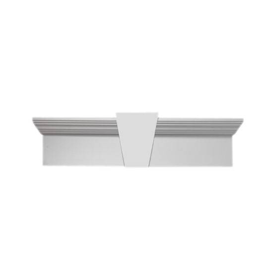 Fypon Molded Millwork 9" x 72" Crosshead with Keystone