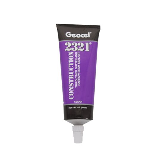 Geocel 2321 Construction Tripolymer Gutter & Narrow Seam Sealant - 5 Fl. Oz. Squeeze Tube Aluminum Grey