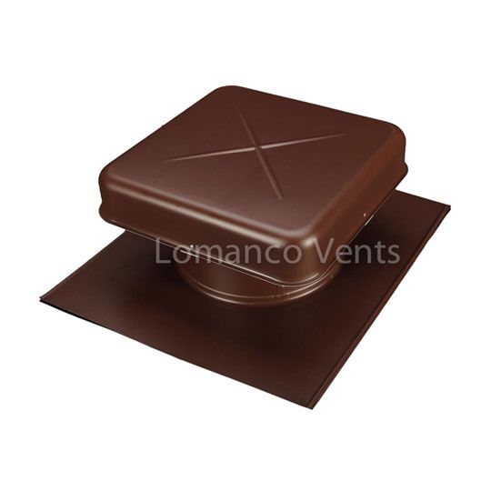 Lomanco 600-S Aluminum Pan Static Tall-Throat Roof Louver Brown