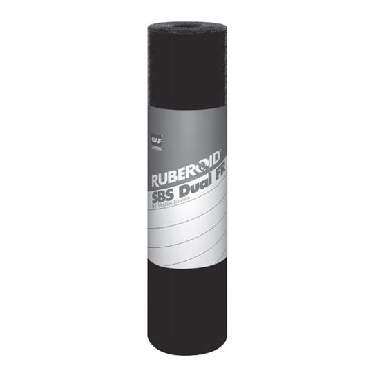 GAF 0.164" 39-3/8" x 32.56' RUBEROID&reg; Dual FR Membrane 1 SQ. Roll White