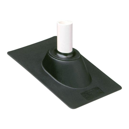 IPS Hard Plastic Base Roof Flashing for 1-1/4" or 1-1/2" Vent Pipes