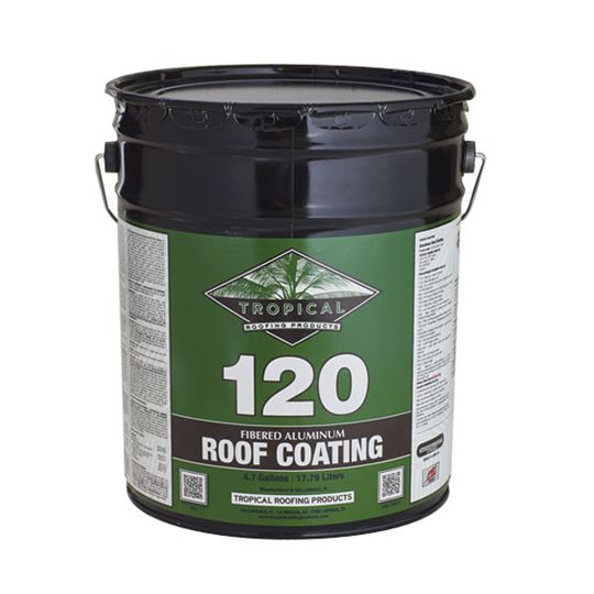 Tropical Roofing Products 120 Fibered Aluminum Roof Coating - 5 Gallon Pail