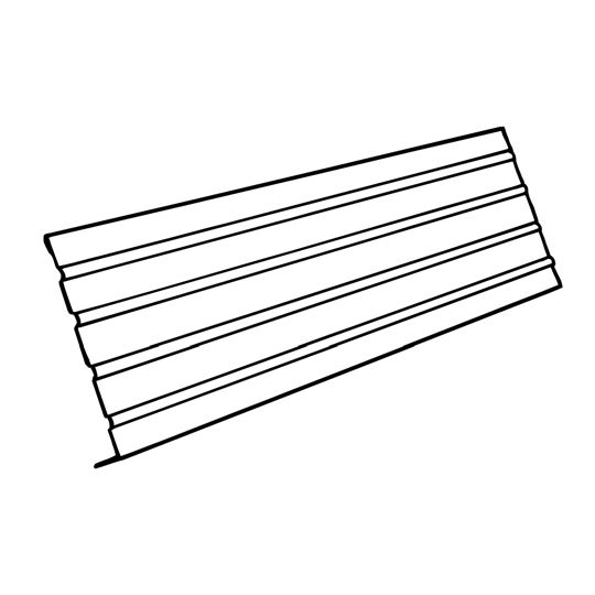 Alsco Metals 4" Aluminum L-Style Ribbed Fascia White