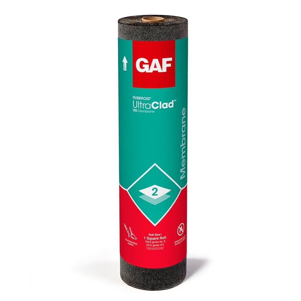 GAF 0.145" 39-3/4" x 33.4' RUBEROID&reg; UltraClad&reg; SBS Membrane 1 SQ. Roll