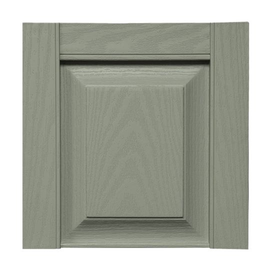 Mid-America Siding Components 14-3/4" x 11-3/4" Transom Top for Standard Raised Panel Shutters Tuxedo Grey