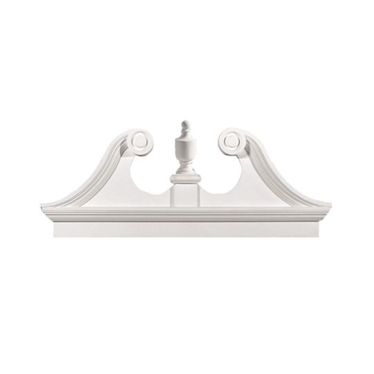 Fypon Molded Millwork 54" Combination Rams Head Pediment