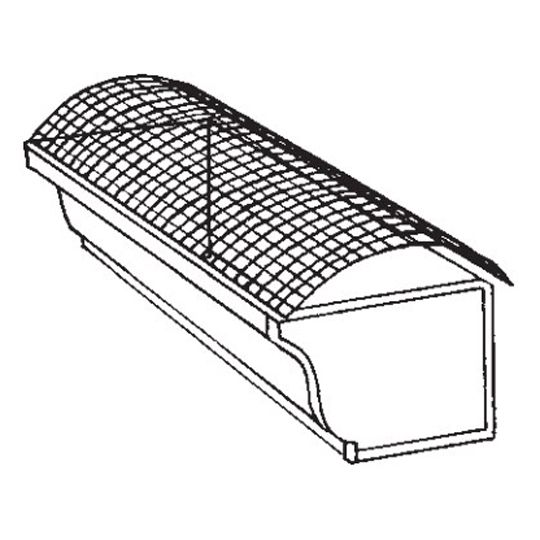 Berger Building Products 6" x 3' K-Style Hinged Mill Finish Aluminum Gutter Guard - Carton of 75