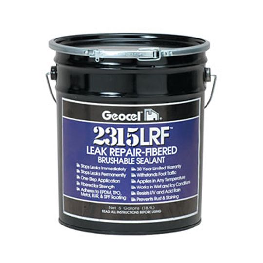 Geocel 2315 Leak Repair-Fibered Brushable Coating - 5 Gallon Can Black