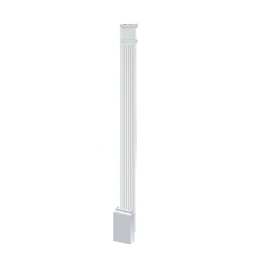 Fypon Molded Millwork 7" x 144" Fluted Pilaster with Detached Plinth