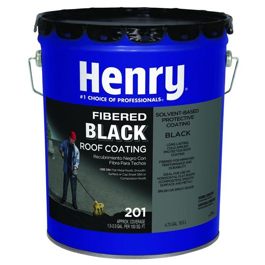 Henry Company 201 Fibered Asphalt Roof Coating - 5 Gallon Pail Black