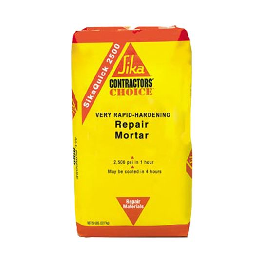 Sika SikaQuick&reg; 2500 Very Rapid Hardening Horizontal Repair Mortar - 50 Lb. Multi-Wall Bag Concrete Grey