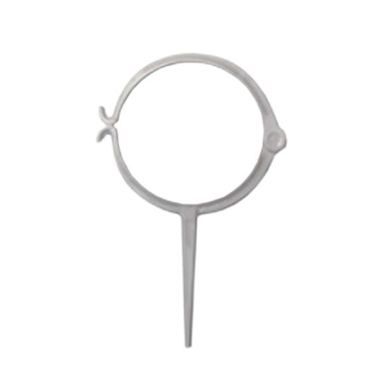 Lamb & Ritchie 3" Plain Round Hinged Hook White