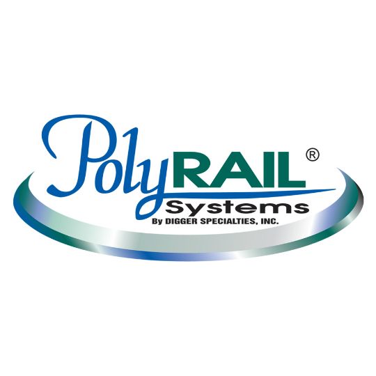 Poly Rail 5" Post Plate Set Gloss White