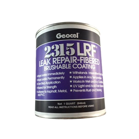 Geocel 2315 Leak Repair-Fibered Brushable Coating - 1 Quart Can Clear