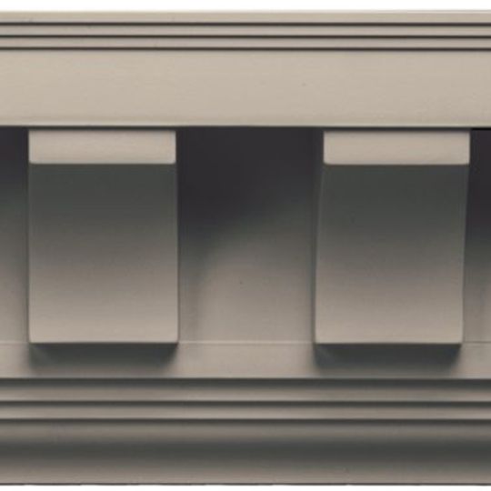 Mid-America Siding Components 3-1/8" x 6-13/16" Exterior Scalloped Tooth Dentil Trim White (001)