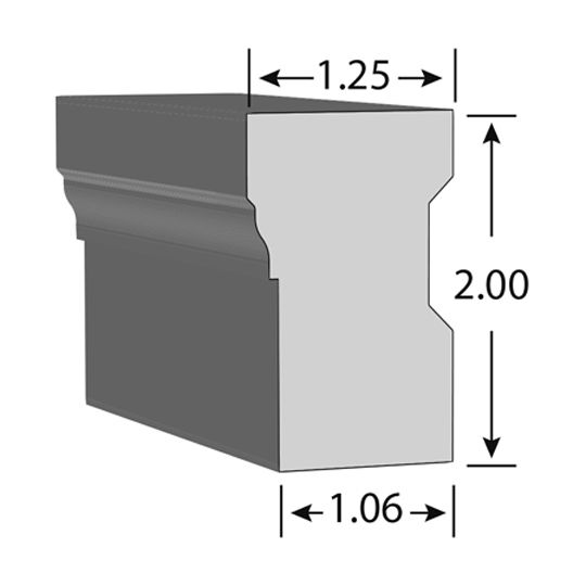 Kleer 1-1/4" x 2" x 17' Brick Moulding