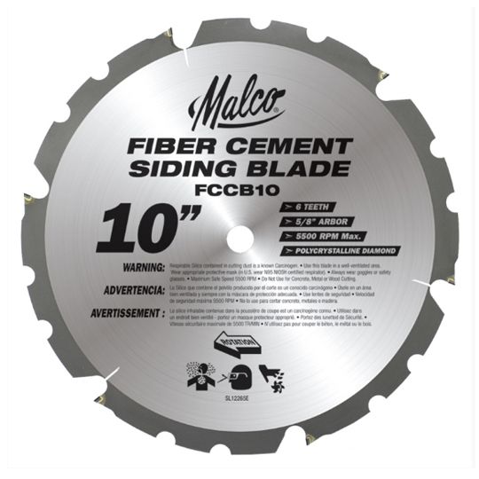 Malco 10" Fiber Cement Circular Saw Blade