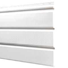 Mitten Building Products Triple 4" Perforated Center Vent Vinyl Soffit -...