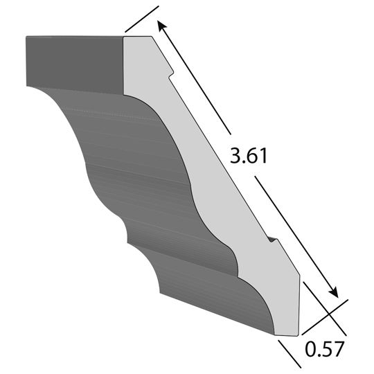 Kleer 3-5/8" Crown Moulding