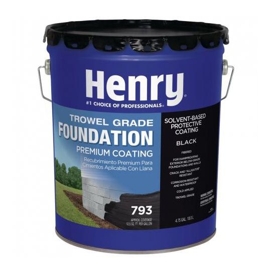 Henry Company 793 Premium Foundation Coating - Trowel Grade - 5 Gallon Pail