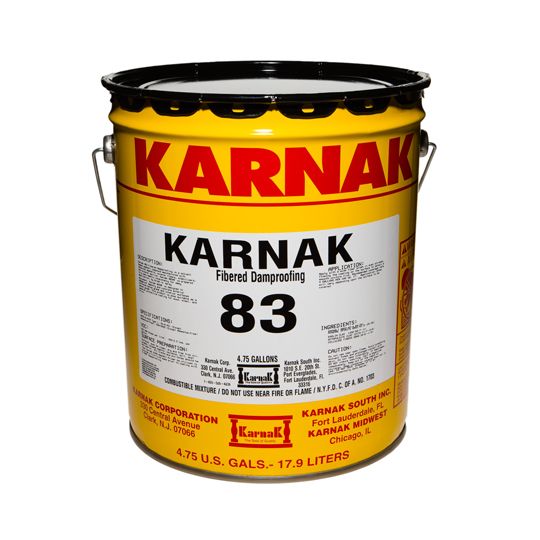 Karnak #83AF Fibered Dampproofing Spray Grade - 5 Gallon Pail Black