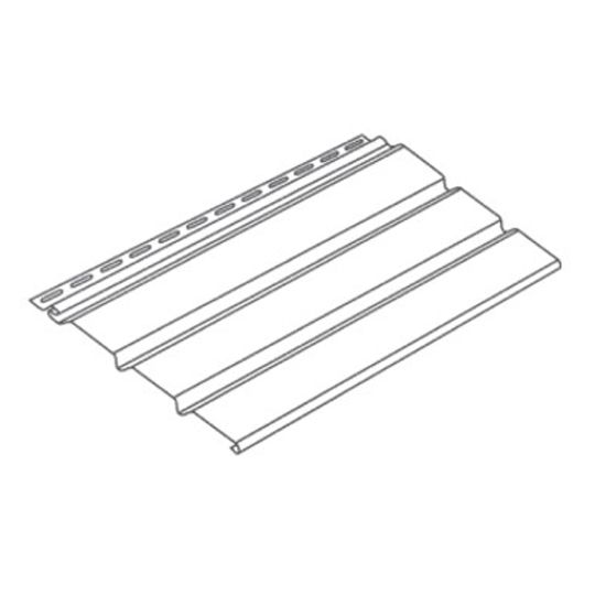 Vytec Universal Triple 4" Woodgrain Solid Soffit Castle Stone