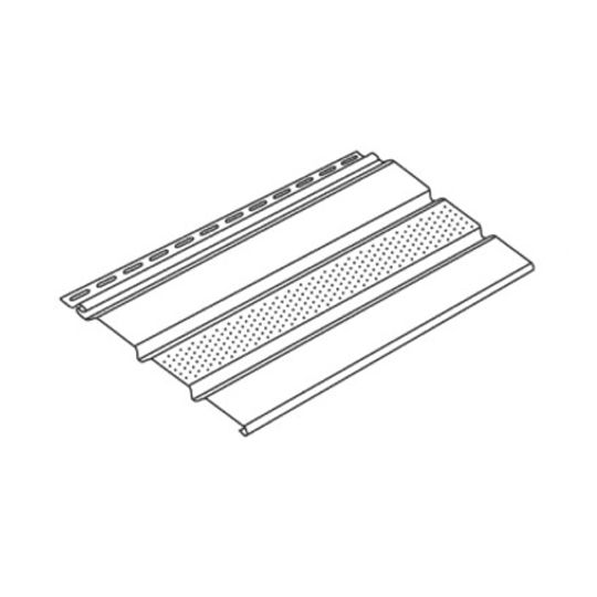 Vytec Universal Triple 4" Woodgrain Center Vent Soffit White