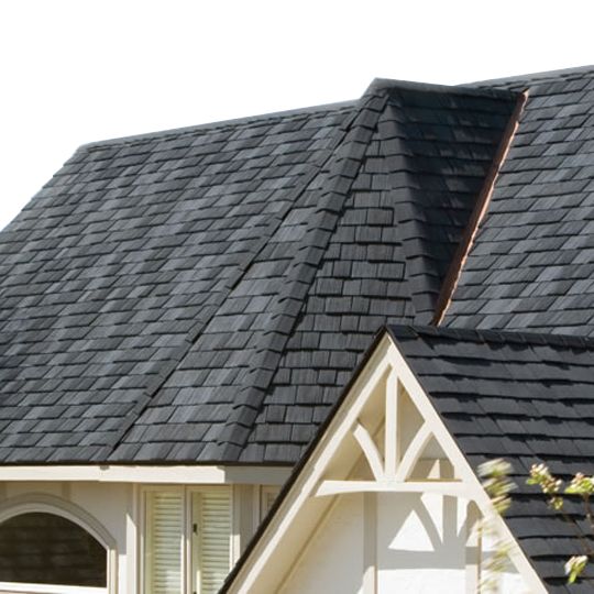 EcoStar Seneca Shake&trade; Hip & Ridge Tile Midnight Grey