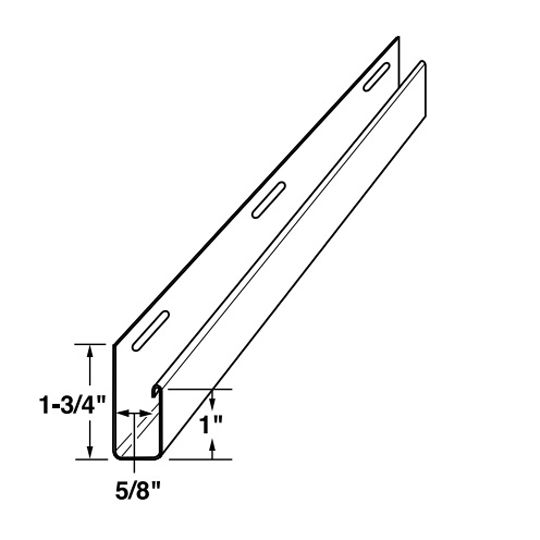 Mastic 5/8" Vinyl All Purpose J-Channel with 1" Face Almond