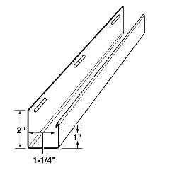 Mastic 1-1/4" Vinyl All Purpose J-Channel with 1" Face